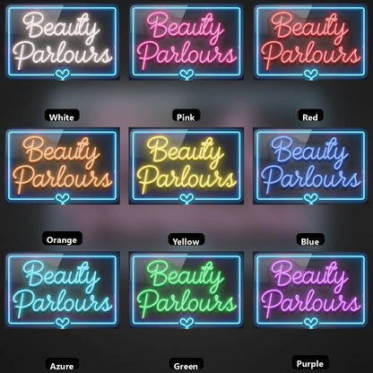 Beauty Parlours Wall Decor LED Neon Sign - 05 Color Grid