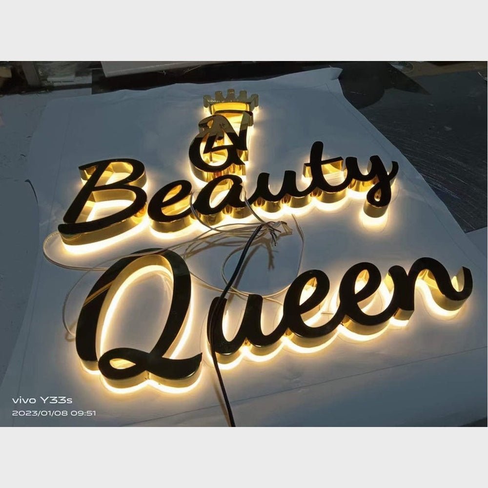 Beauty Queen 3D Backlit Channel Letters Led Light Sign - Shineneon