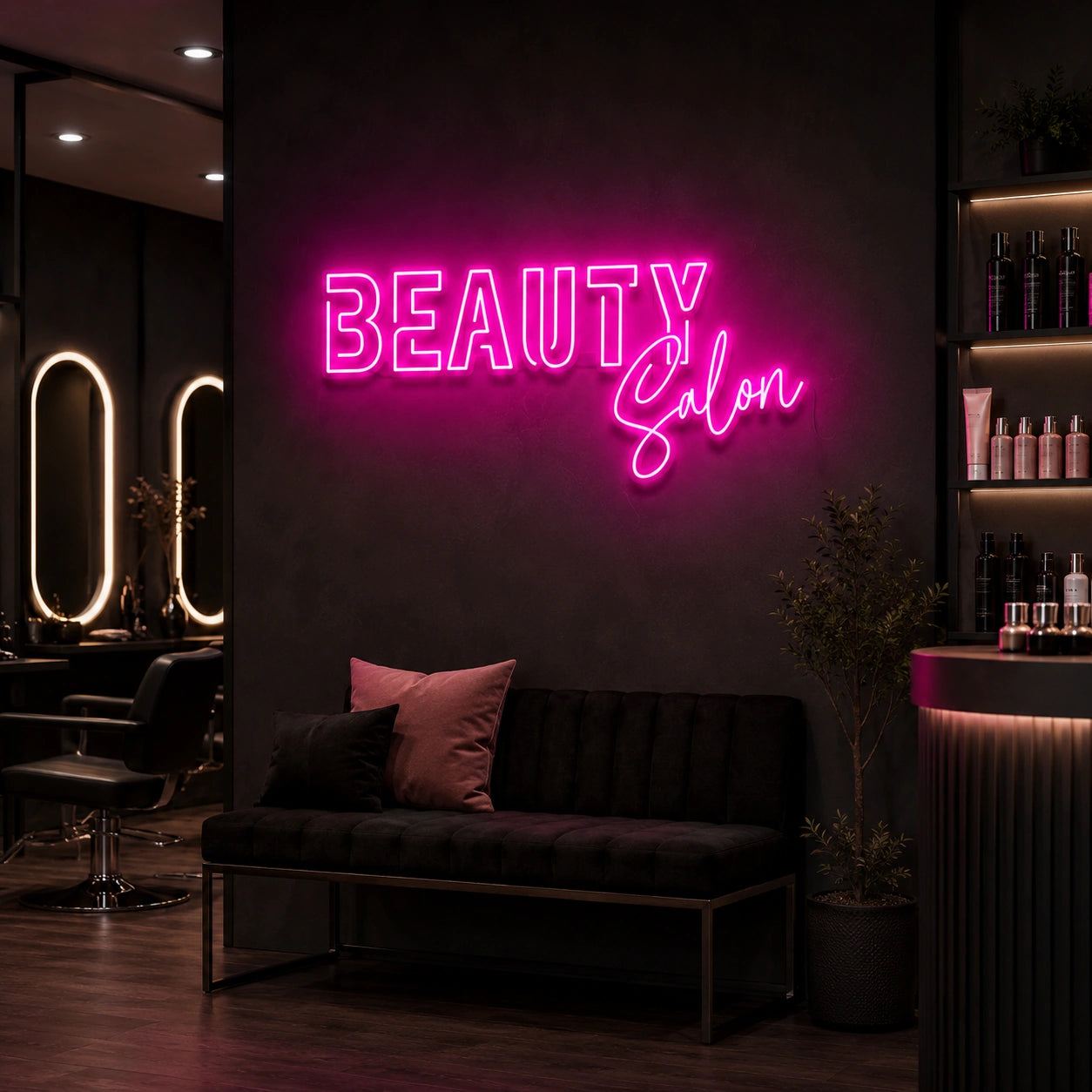 Beauty Salon LED Neon Sign - 03 Real Lifestyle Scene