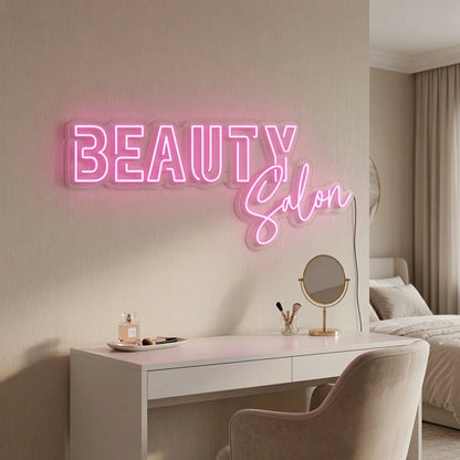 Beauty Salon LED Neon Sign Home Wall Art - 03 Real Lifestyle Scene