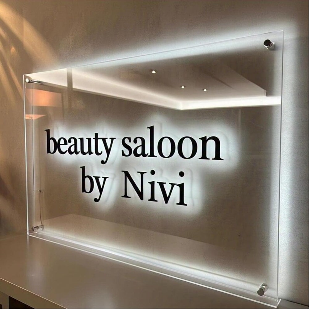 Beauty Saloon Acrylic Business Logo Sign