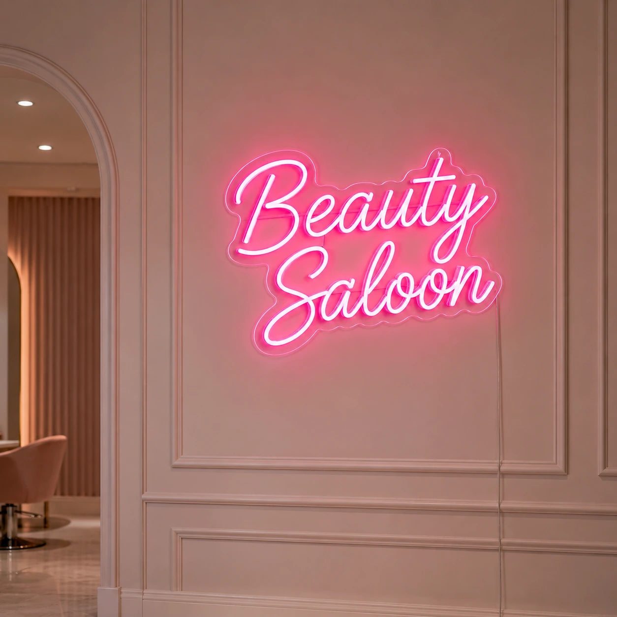 Beauty Saloon LED Neon Sign - 03 Real Lifestyle Scene
