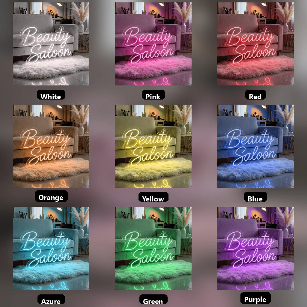 Beauty Saloon LED Neon Sign Home Wall Art - 05 Color Grid
