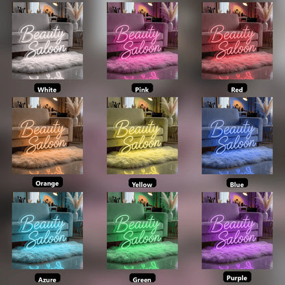 Beauty Saloon LED Neon Sign Home Wall Art - 05 Color Grid