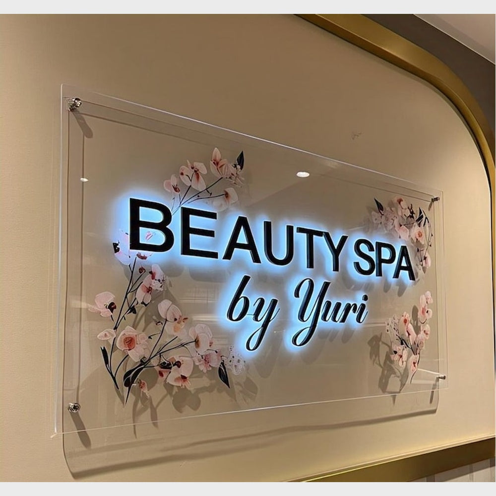 Beauty Spa Acrylic Business Logo Sign