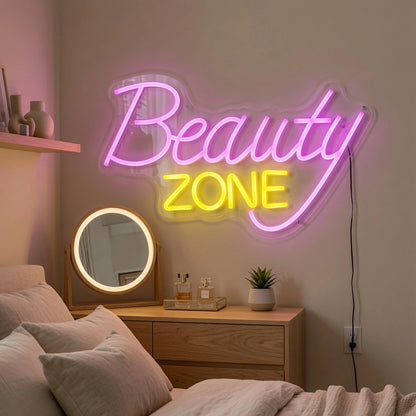 Beauty Zone LED Neon Sign - 03 Real Lifestyle Scene