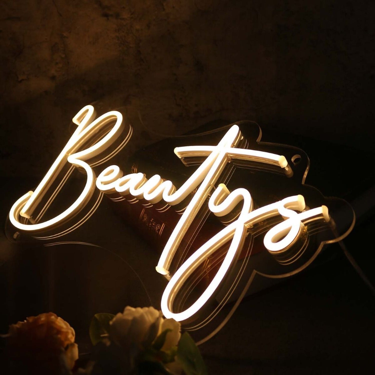 Beautys Yellow Led Neon Sign Wall Art | Shineneon