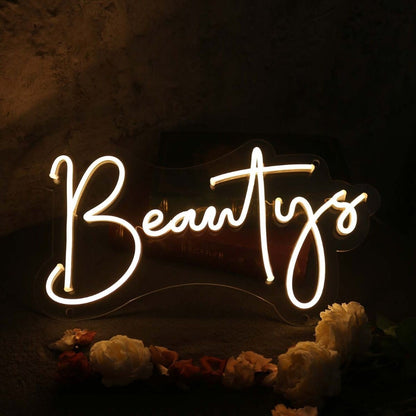 Beautys Yellow Led Neon Sign Wall Art - Shineneon