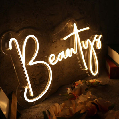 Beautys Yellow Led Neon Sign Wall Art - Shineneon