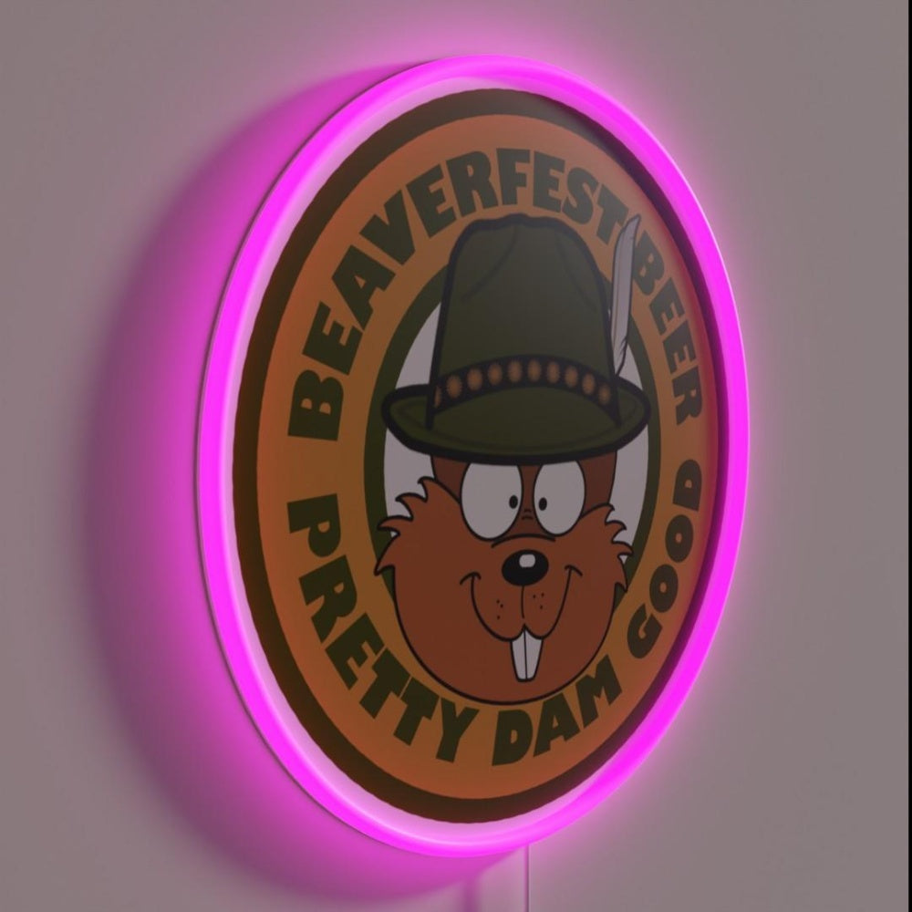 Beaverfest Beer Rgb Led Neon Sign - LED neon sign close-up detail