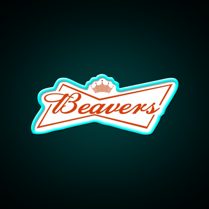 Beavers Beer Bar Decor Led Neon Sign Rgb Color - Size and dimension reference
