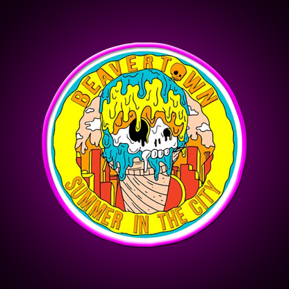 Beavertown Brewery Beer Bar Decor Led Neon Sign Rgb Color - Neon sign mounted on wall in room