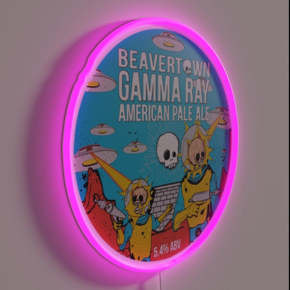 Beavertown Brewery Neck Oil Rgb Led Neon Sign - LED neon sign close-up detail