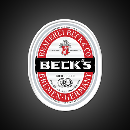 Beck Beer Logo Local Beer Brewery Logo Beer Bar Decor Led Neon Sign Rgb Color - LED neon sign view 11