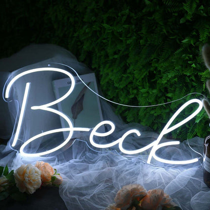 Beck White Neon Sign | Shineneon
