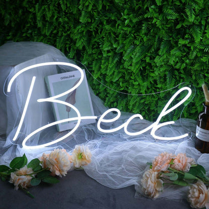 Beck White Neon Sign | Shineneon