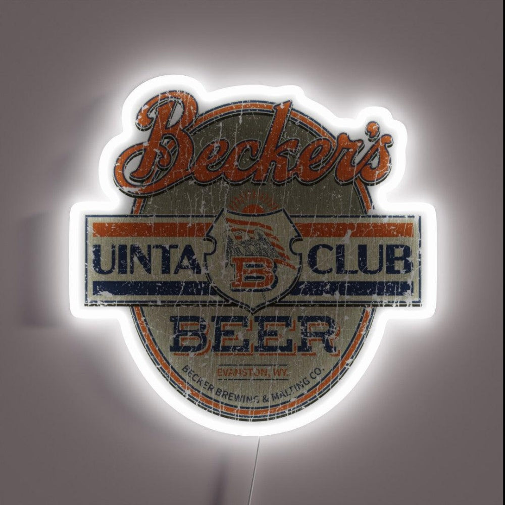 Beckersuinta Club Beer 1917 Rgb Led Neon Sign - Custom LED neon sign front view