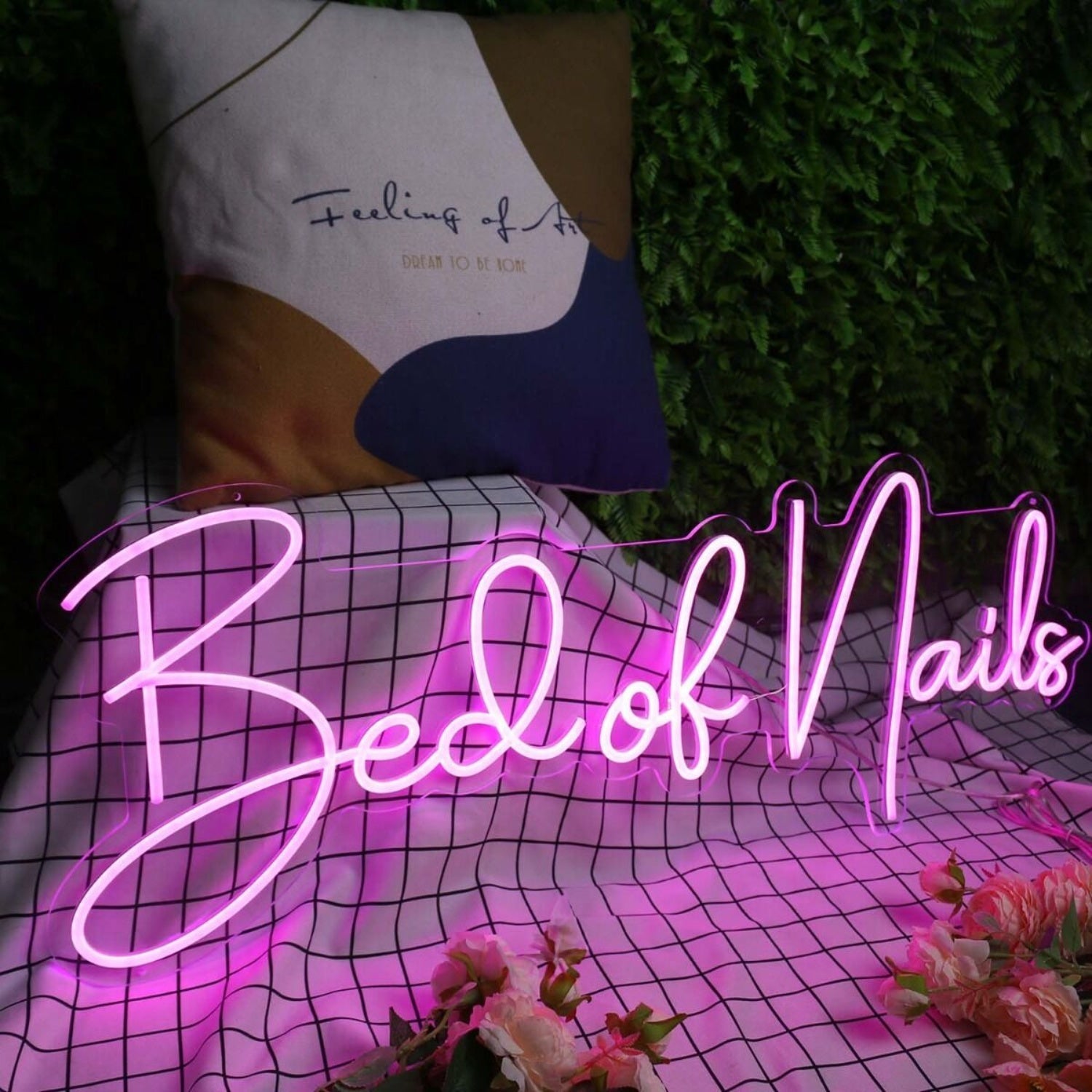 Bed Of Nails Purple Led Neon Sign - Shineneon