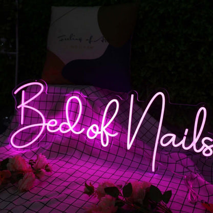 Bed Of Nails Purple Led Neon Sign - Shineneon