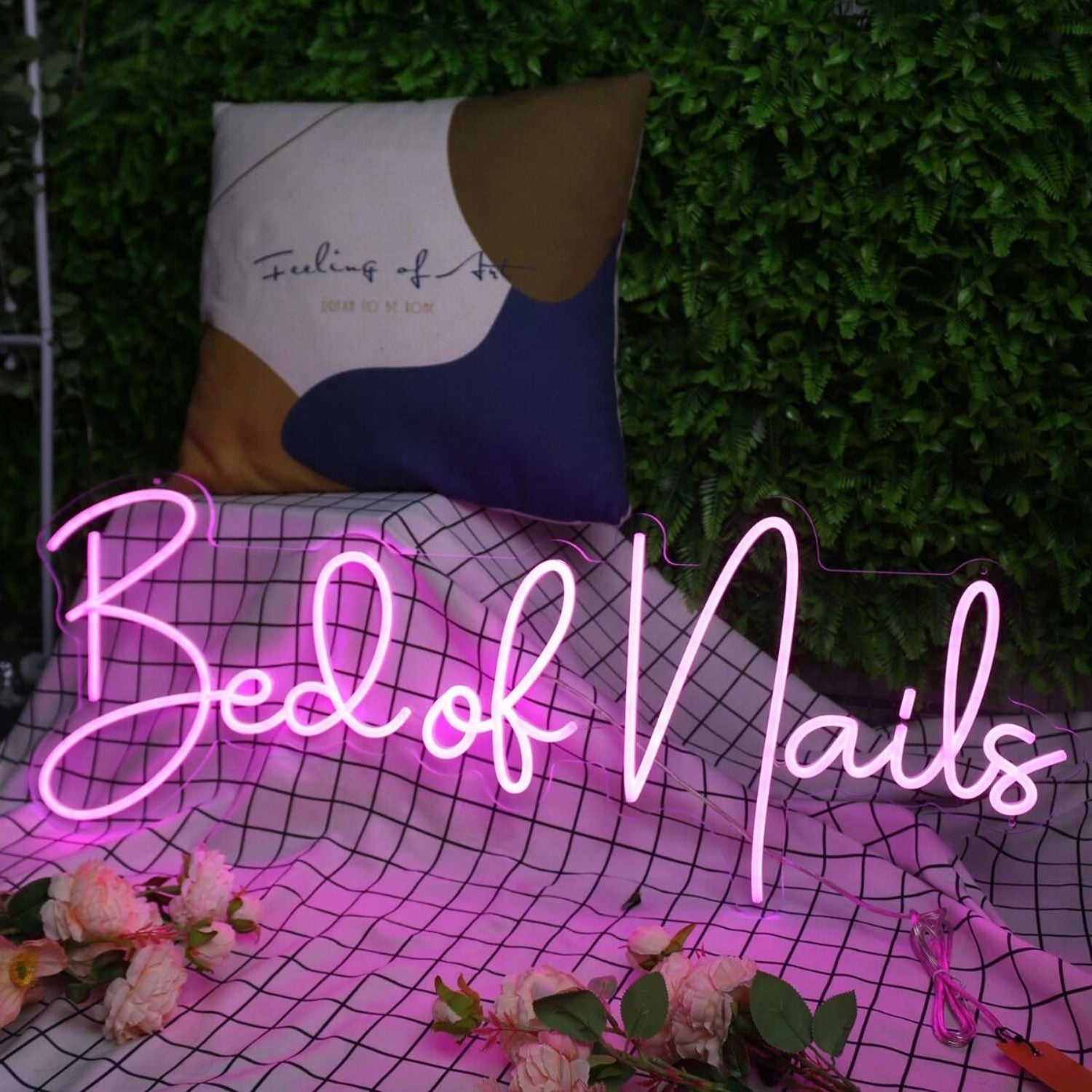 Bed Of Nails Purple Led Neon Sign - Shineneon