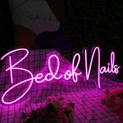 Bed Of Nails Purple Led Neon Sign - Shineneon