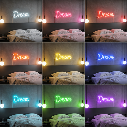 Bedroom Wall Art LED Neon Sign color grid