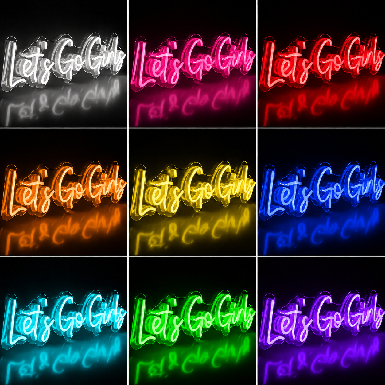 Bedroom Wall Art LED Neon Sign Home Art color grid