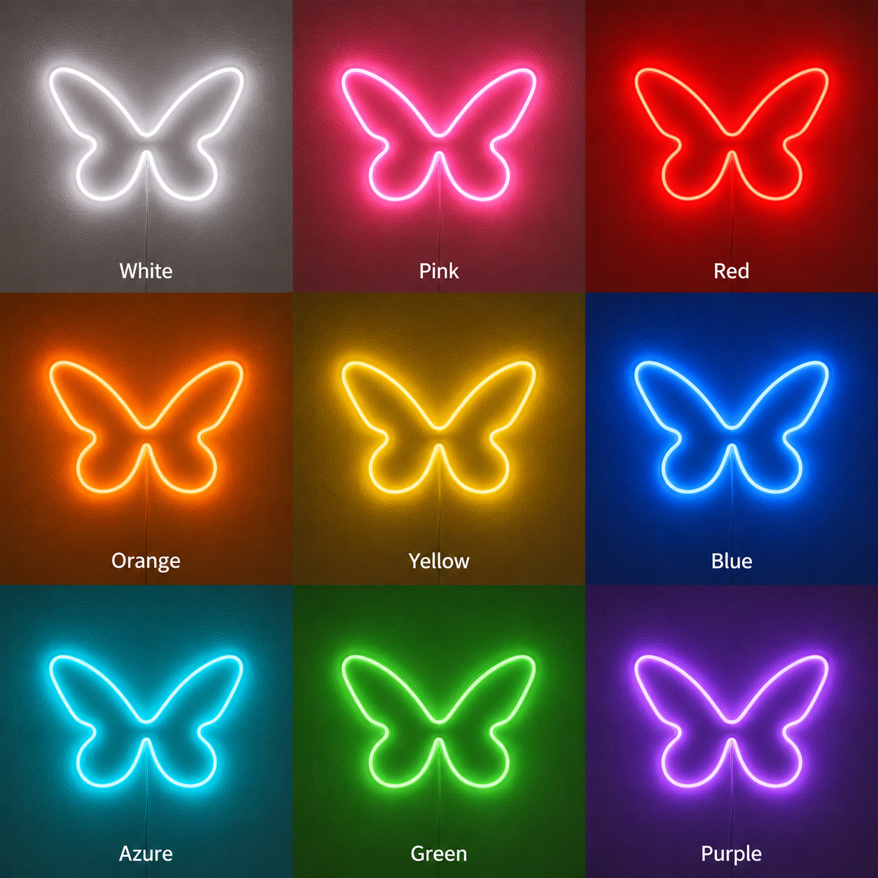 Bedroom Wall Decor Accent Art LED Neon Sign Home Art color grid