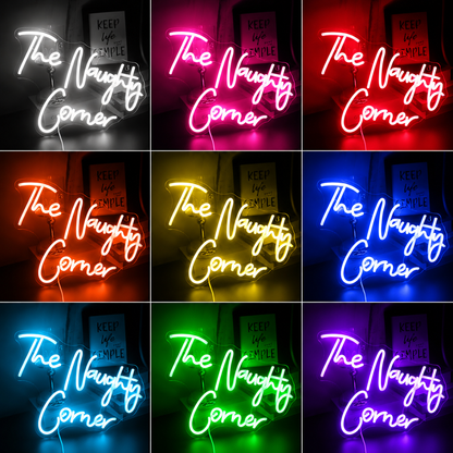 Bedroom Wall Decor Backlit LED Neon Sign color grid
