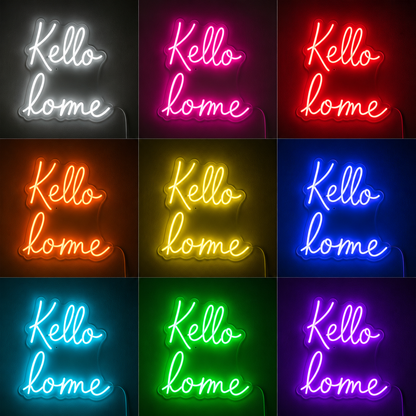Bedroom Wall Decor Retro LED Neon Sign Home Art color grid