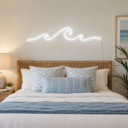 Bedroom Wave Wall Neon Sign LED Neon Sign real lifestyle scene