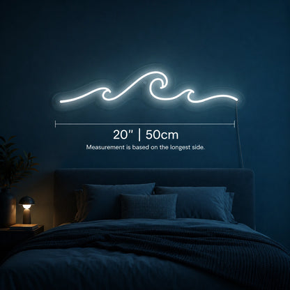 Bedroom Wave Wall Neon Sign LED Neon Sign size image