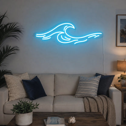 Bedside Ocean Wave Neon Sign LED Neon Sign real lifestyle scene