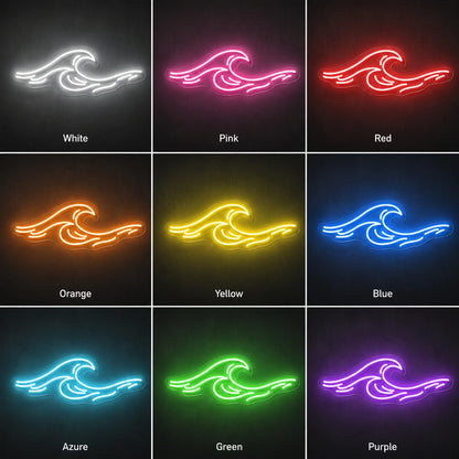 Bedside Ocean Wave Neon Sign LED Neon Sign color grid