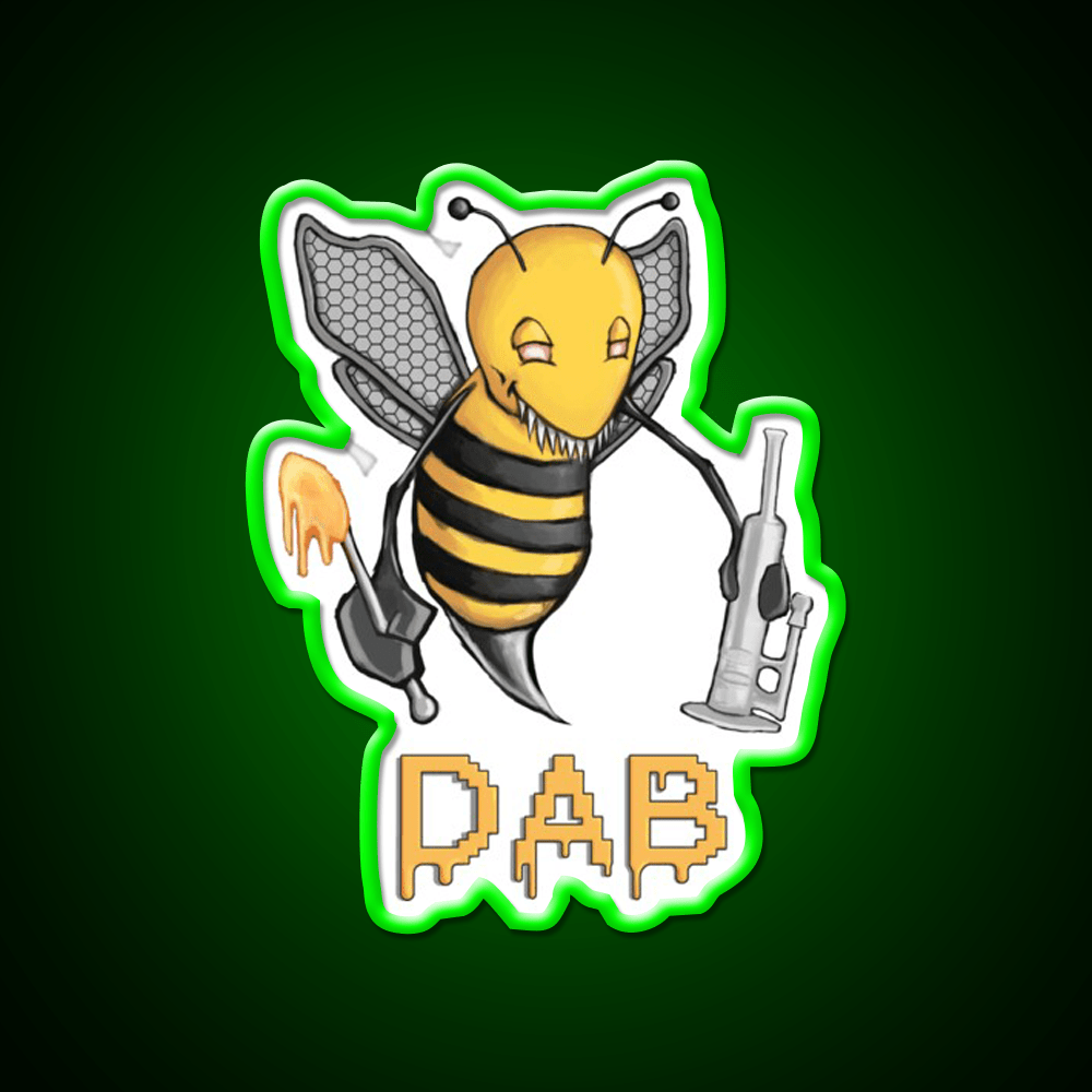 Bee Dab Hemp Inspired Green Leaf Led Neon Sign Rgb Color - Shineneon