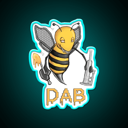 Bee Dab Hemp Inspired Green Leaf Led Neon Sign Rgb Color - Shineneon