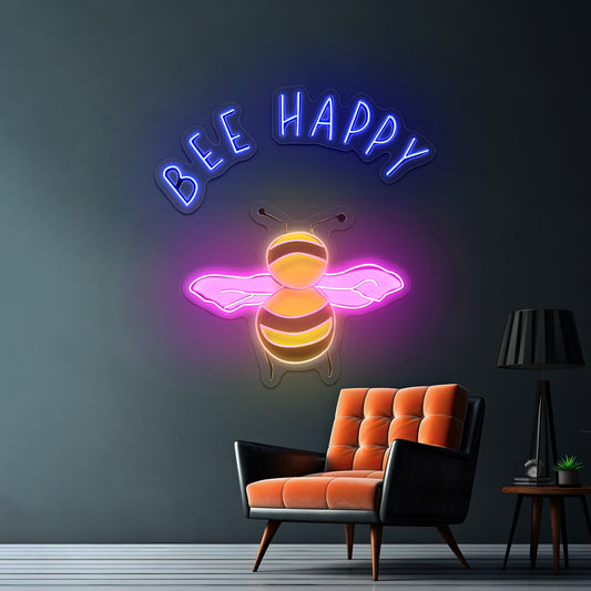 Bee Happy - Mental Health Neon Signs