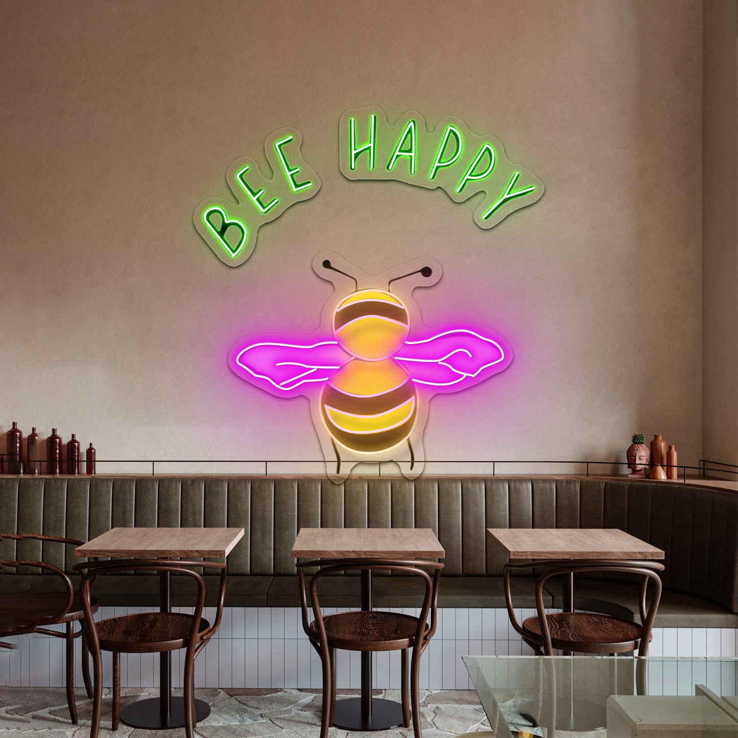 Bee Happy - Mental Health Neon Signs