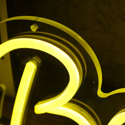 Bee Happy Yellow Led Neon Sign - Shineneon