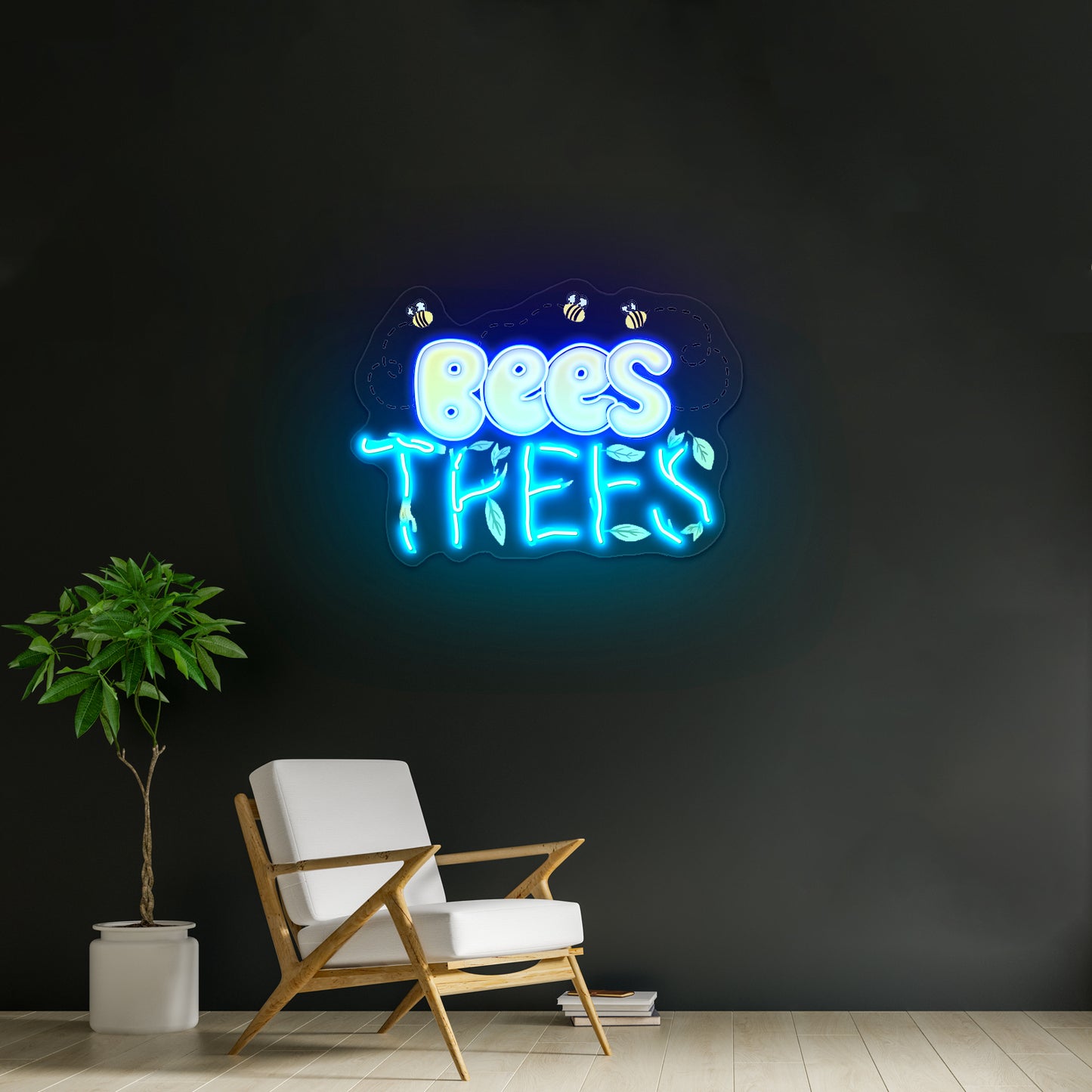 Bee Kind cute neon signs for kids bedroom