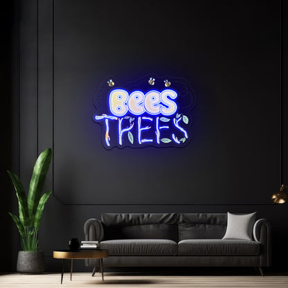 Bee Kind cute neon signs for kids bedroom