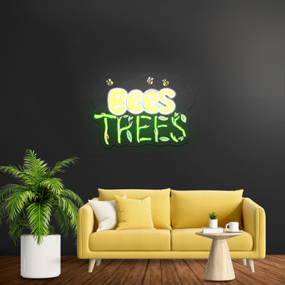 Bee Kind cute neon signs for kids bedroom