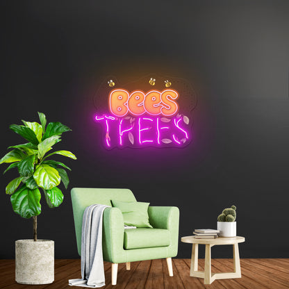 Bee Kind cute neon signs for kids bedroom