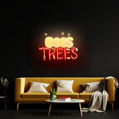 Bee Kind cute neon signs for kids bedroom