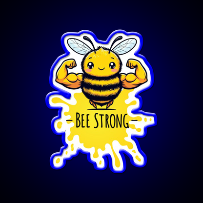 Bee Strong Buzz Gym Fitness Led Neon Sign Rgb Color