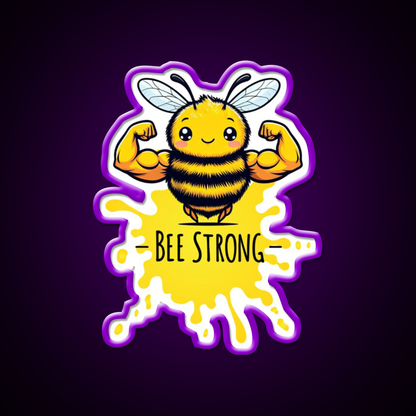 Bee Strong Buzz Gym Fitness Led Neon Sign Rgb Color