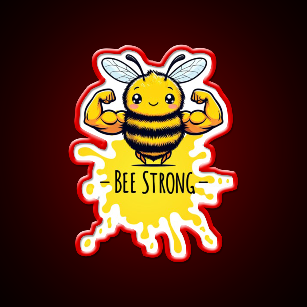 Bee Strong Buzz Gym Fitness Led Neon Sign Rgb Color