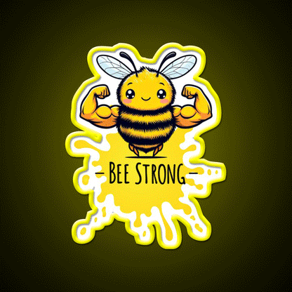 Bee Strong Buzz Gym Fitness Led Neon Sign Rgb Color