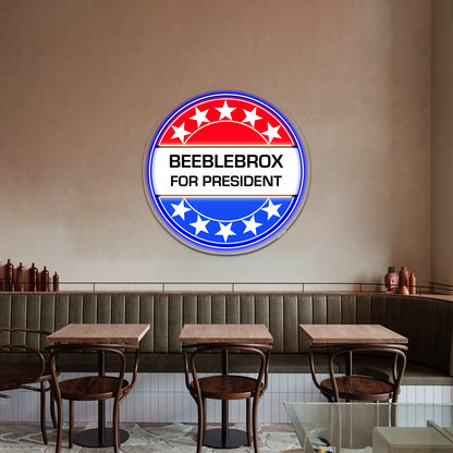Beeblebrox For President Artwork Led Neon Sign - LED neon sign view 5