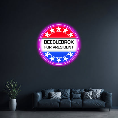 Beeblebrox For President Artwork Led Neon Sign